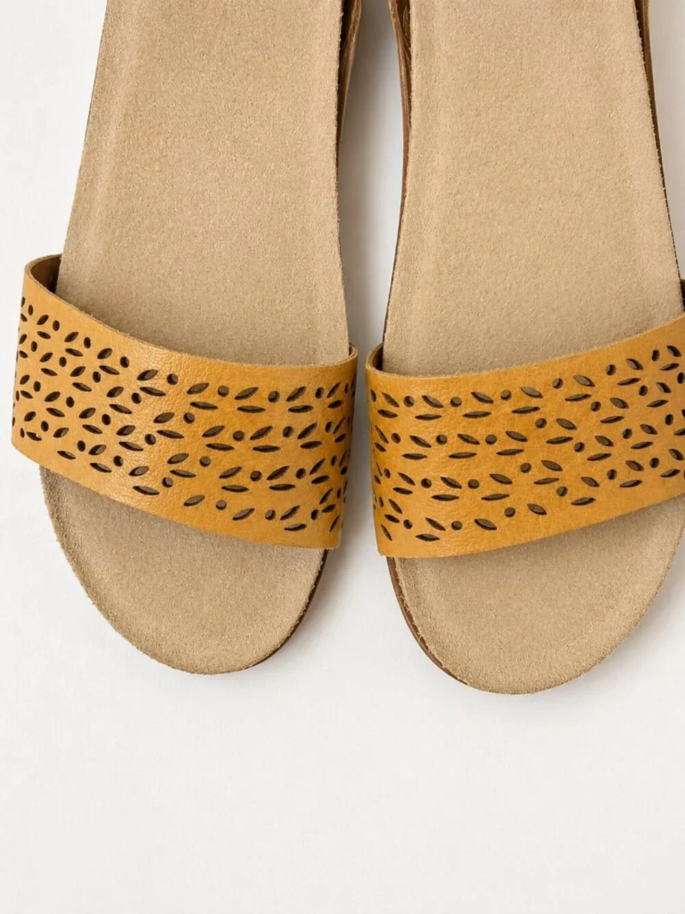Josef Seibel Clea Leather Platform Sandals Brown Mustard US 6.5/EU 37